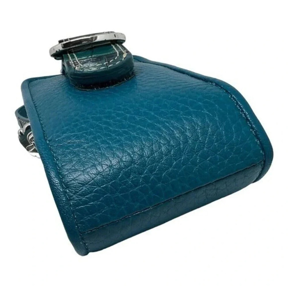 Brighton Cell Phone Holder Blue Croc Pebble Leather with 2 straps​​‎ - Picture 6 of 8